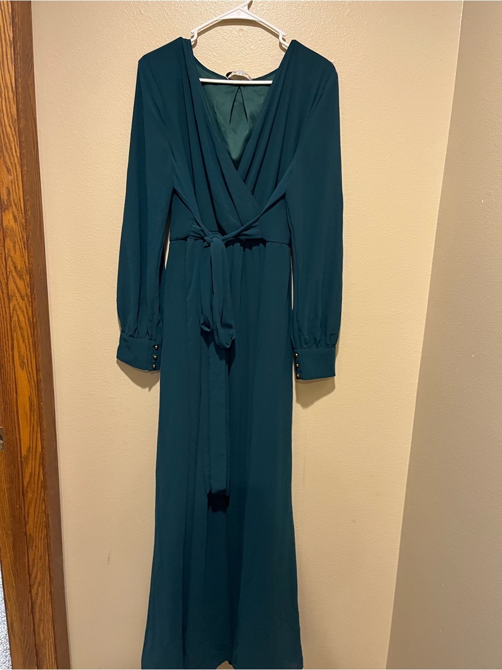 Baltic Born Long Sleeve Wrap Maxi Dress with Waist Tie